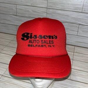 Vintage Snapback Sisson’s Auto Sales Belfast New York Trucker Hat